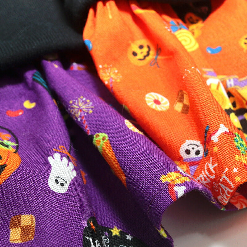 【犬服 犬 服 犬の服 名入れ 秋服 冬服用】愛犬のお名前入り ハロウィンムーンワンピース【かぼちゃ オバケ 月 レース 女の子ドッグ ペット ウェア ダックス トイプードル チワワ タムベディ かわいい パピヨン】(O/F/W/L)