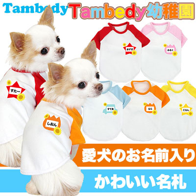 【犬服 犬 服 犬の服 名入れ】愛犬のお名前入り タムベディ幼稚園【ドッグウェア トイプードル チワワ ダックス かわいい シーズー】(O/F/RA/L/)
