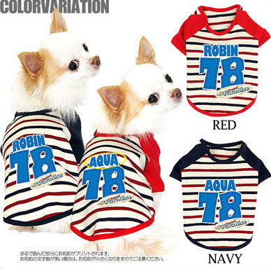 【犬服 犬 服 犬の服 名入れ】愛犬のお名前入り トロピカルパラダイス ラグラン 【ドッグウェア 背番号 ダックス トイプードル チワワ おしゃれ 柴犬】【要検討】