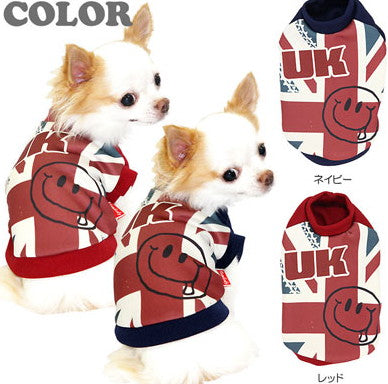 【犬服 犬 服 犬の服】ユニオンジャックスマイル(3D)【ドッグウェア 国旗 トイプードル チワワ ダックス かっこいい シュナウザー タムベディ】