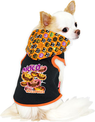 【犬服 犬 服 犬の服 名入れ 秋冬服用】愛犬のお名前入り ハロウィンハッピーフェイス パーカー【ドッグウェア かぼちゃ ジャックオランタン チワワ ダックス トイプードル おしゃれ 柴犬 タムベディ】(O/3/T/L/)