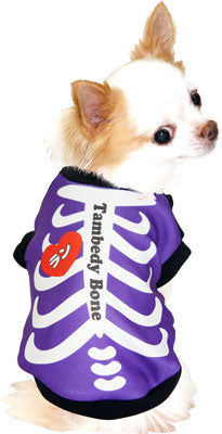 【犬服 犬 服 秋冬 犬の服 名入れ】愛犬のお名前入り ホネホネロック【ドッグウェア ハロウィン ドクロ ガイコツ ダックス トイプードル チワワ おもしろ シュナウザー タムベディ】(S/3/RI/H/)