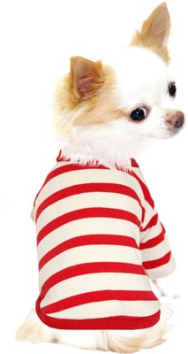 【犬服 犬 服 秋冬 犬の服】《名入れ可能》ボーダーロングスリーブ シャツ 長袖 【ドッグウェア ペット 寒さ対策 チワワ ダックス トイプードル タムベディ かわいい ヨーキー】