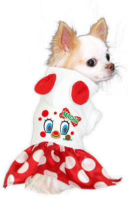【犬服 犬 服 秋冬 犬の服 名入れ クリスマス秋服 冬服用】愛犬のお名前入り メリークリスマス キュートフェイスワンピース【ドッグウェア 女の子 トイプードル チワワ ダックス かわいい タムベディ】(H/)
