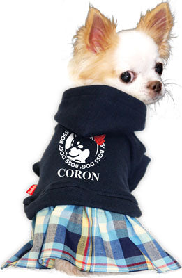 【犬服 犬 服 犬の服 名入れ】愛犬のお名前入り ボスワン ワンピース【ドッグウェア リボン チェック柄 女の子 チワワ ダックス トイプードル かわいい ポメラニアン タムベディ】[GI](L/)