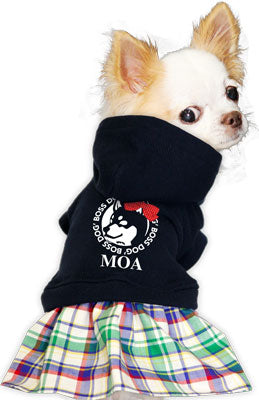 【犬服 犬 服 犬の服 名入れ】愛犬のお名前入り ボスワン ワンピース【ドッグウェア リボン チェック柄 女の子 チワワ ダックス トイプードル かわいい ポメラニアン タムベディ】[GI](L/)