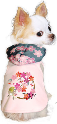 【犬服 犬 服 犬の服 名入れ】愛犬のお名前入り 美桜 パーカー【ドッグウェア ペット 和柄 パピー ダックス トイプードル チワワ おしゃれ シュナウザー タムベディ】(O/3/T/H/)