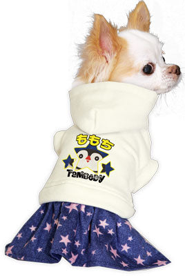 【犬服 犬 服 犬の服 名入れ】愛犬のお名前入り ハローぺんぺん ワンピース【ドッグウェア 動物 星柄 女の子 チワワ ダックス トイプードル かわいい シーズー タムベディ】(H/)
