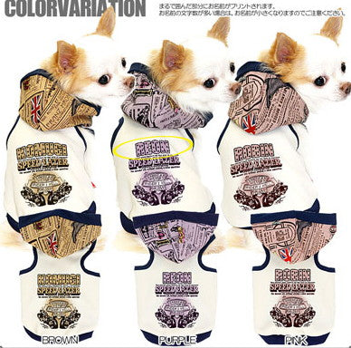 【犬服 犬 服 秋冬 犬の服 名入れ】愛犬のお名前入り ライダーズヒル パーカー[GI]【ドッグウェア バイク タイニー トイプードル チワワ ダックス かっこいい シーズー タムベディ】(O/F/T/L/)