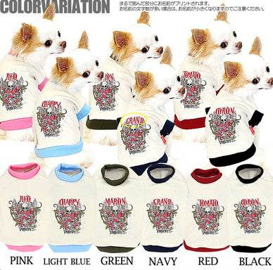 【犬服 犬 服 秋冬 犬の服 名入れ】愛犬のお名前入り スカルウィング 中型犬用【ドッグウェア ドクロ パピー ダックス トイプードル チワワ かっこいい ヨーキー タムベディ】(O/3/RI/H/)