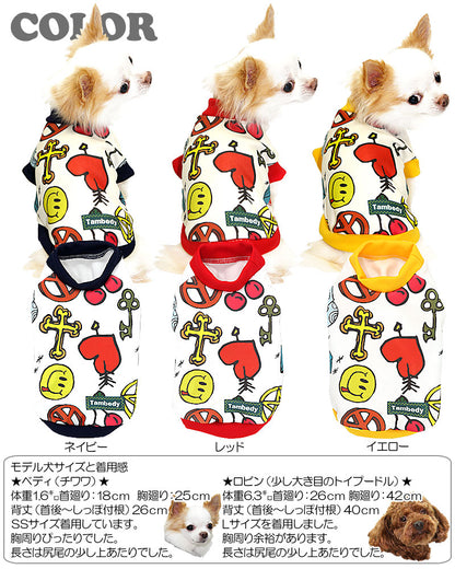 【犬服 犬 服 犬の服】ホップステップジャンプ シャツ(3D)【ドッグウェア ハート ダックス トイプードル チワワ おしゃれ ポメラニアン タムベディ】
