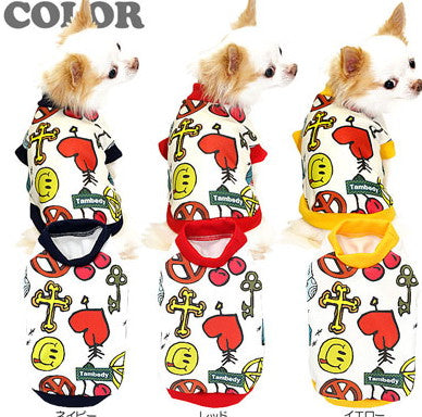 【犬服 犬 服 犬の服】ホップステップジャンプ シャツ(3D)【ドッグウェア ハート ダックス トイプードル チワワ おしゃれ ポメラニアン タムベディ】