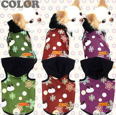 【犬服 犬 服 秋冬 犬の服】雪うさぎ パーカー【ドッグウェア ペット 和柄 寒さ対策 動物 トイプードル チワワ ダックス タムベディ かわいい シュナウザー】