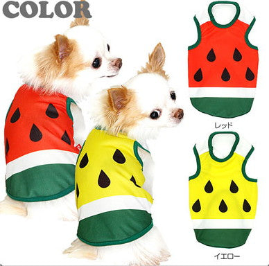 【犬服 犬 服 犬の服】すいか タンクトップ【ドッグウェア くだもの ダックス トイプードル チワワ おもしろ パグ タムベディ】