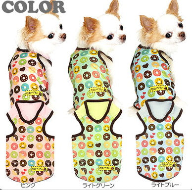 【犬服 犬 服 犬の服】スマイルドーナツ タンクトップ【ドッグウェア ダックス トイプードル チワワ かわいい マルチーズ タムベディ】