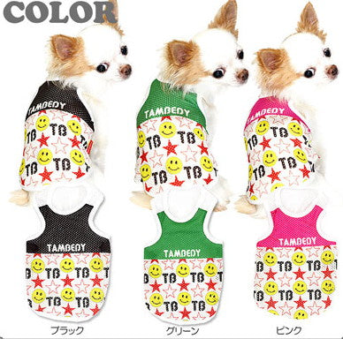 【犬服 犬 服 犬の服】メッシュ ＴＢスマイルスター メッシュタンクトップ【ドッグウェア 旅行 トイプードル チワワ ダックス おしゃれ ポメラニアン タムベディ】