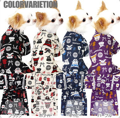 【犬 浴衣 甚平 犬の服】《名入れ可能》戦国武将★甚平【ドッグウェア 男の子 ゆかた ペットウェア 着物 和柄 お祭り ダックス トイプードル チワワ タムベディ かっこいい シーズー】