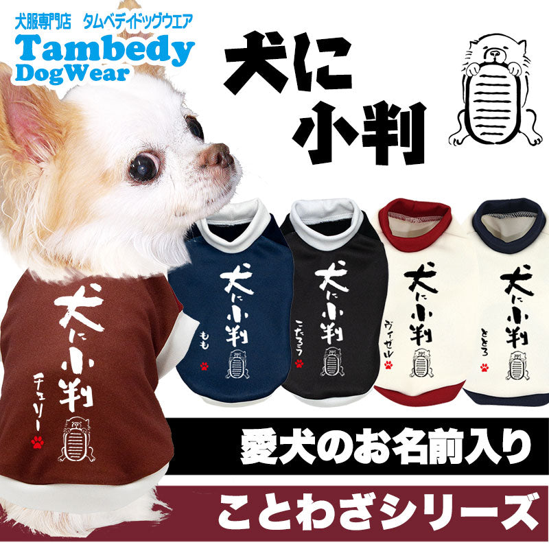 【犬服 犬 服 犬の服 名入れ 秋服 冬服用】愛犬のお名前入り 犬に小判【ドッグウェア ことわざ ッグ ペット ウェア ダックス トイプードル チワワ タムベディかわいい】(S/3/RI/H/)