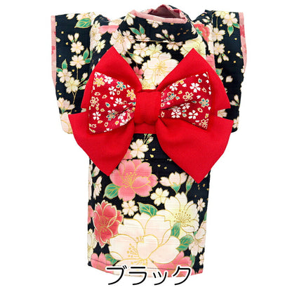 【着物 犬 服 犬の服 秋服 冬服用】艶やか晴れ着 伊織(いおり)《名入れ可能》《コサージュ別売》【和柄 正月 年賀状 初詣 花柄 日本製ドッグ ペット ウェア ダックス トイプードル チワワ タムベディ】