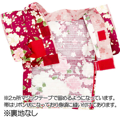 【着物 犬 服 犬の服 秋服 冬服用】艶やか晴れ着 伊織(いおり)《名入れ可能》《コサージュ別売》【和柄 正月 年賀状 初詣 花柄 日本製ドッグ ペット ウェア ダックス トイプードル チワワ タムベディ】