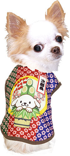 【犬服 犬 服 秋冬 犬の服 名入れ】愛犬のお名前入り 門松わんこ シャツ【ドッグウェア 年賀状 子年 新年 祝 お正月 チワワ ダックス トイプードル おもしろい マルチーズ タムベディ】(S/3/N/H/)