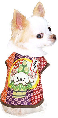 【犬服 犬 服 秋冬 犬の服 名入れ】愛犬のお名前入り 門松わんこ シャツ【ドッグウェア 年賀状 子年 新年 祝 お正月 チワワ ダックス トイプードル おもしろい マルチーズ タムベディ】(S/3/N/H/)