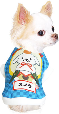 【犬服 犬 服 秋冬 犬の服 名入れ】愛犬のお名前入り 鏡餅わんこ シャツ【ドッグウェア 年賀状 おもち 子年 新年 祝 お正月 チワワ ダックス トイプードル おもしろい ポメラニアン タムベディ】(S/3/RI/H/)