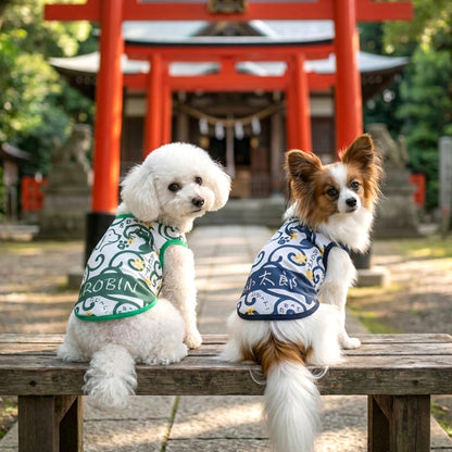 【犬服 犬 服 犬の服 春秋服 冬服用】愛犬のお名前入り 唐草日和 【和柄 和風 日本製 オリジナル ドッグ ペット ウェア ダックス トイプードル チワワ タムベディ おもしろい ポメラニアン】(S/B/N/H/)