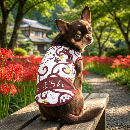 【犬服 犬 服 犬の服 春秋服 冬服用】愛犬のお名前入り 唐草日和 【和柄 和風 日本製 オリジナル ドッグ ペット ウェア ダックス トイプードル チワワ タムベディ おもしろい ポメラニアン】(S/B/N/H/)