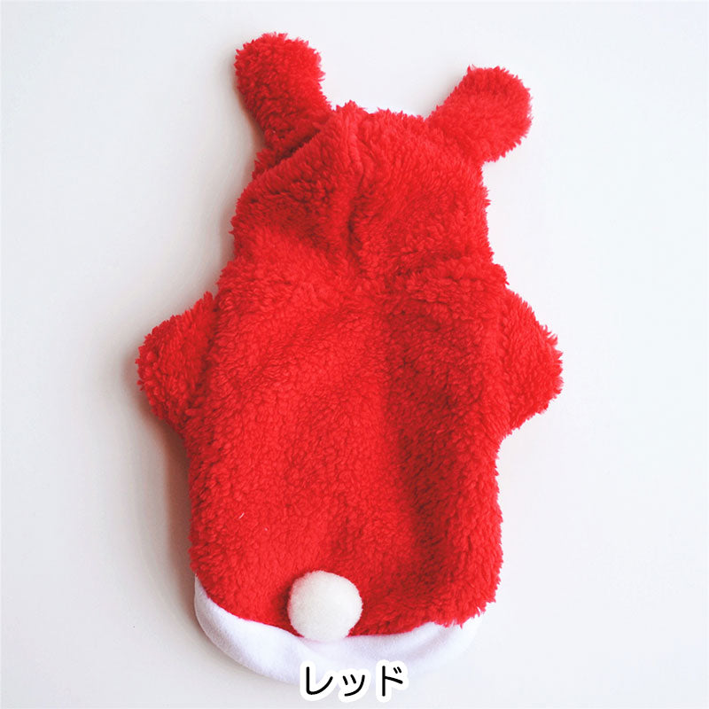 【犬服 犬 服 犬の服】かわいい耳としっぽのモコモコパーカー【ドッグウェア ペット フリース マイヤー ボア アウトレット ダックス トイプードル チワワ タムベディ ポメラニアン】[CN]