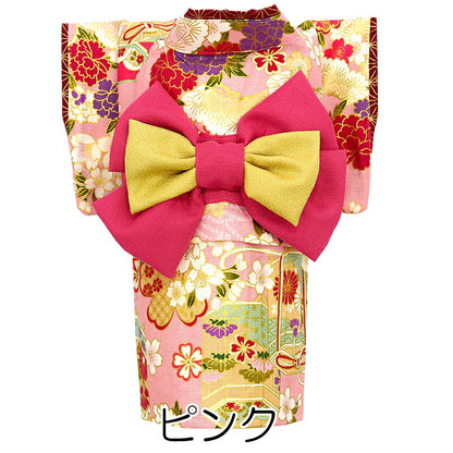 【着物 犬 服 犬の服 秋服 冬服用】艶やか晴れ着 茅乃(かやの)《名入れ可能》《コサージュ別売》【和柄 正月 年賀状 初詣 花柄 日本製ドッグ ペット ウェア ダックス トイプードル チワワ タムベディ マルチーズ】