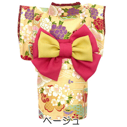 【着物 犬 服 犬の服 秋服 冬服用】艶やか晴れ着 茅乃(かやの)《名入れ可能》《コサージュ別売》【和柄 正月 年賀状 初詣 花柄 日本製ドッグ ペット ウェア ダックス トイプードル チワワ タムベディ マルチーズ】