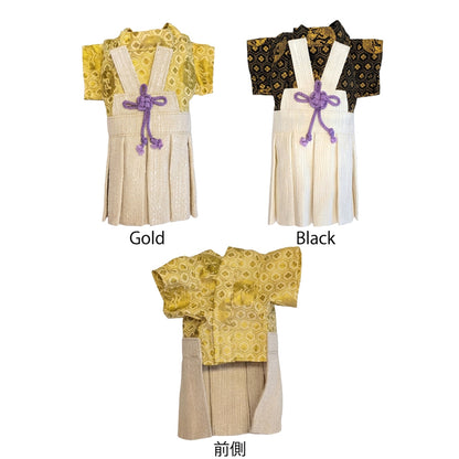 【犬服 着物 犬 服 犬の服 秋服 冬服用】男振り袴 錦雅(きんが)《名入れ可能》【日本製 和柄 お正月 初詣 七五三 はかまドッグ ペット ウェア ダックス トイプードル チワワ タムベディ 渋い 豆柴 セール】