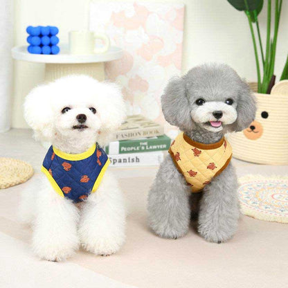 【犬服 犬 服 犬の服 秋服 冬服用】キツネさんのキルティングベスト【きつね ちゃんちゃんこ ドッグ ペット ウェア ダックス トイプードル チワワ タムベディおもしろい ポメラニアン】[CN]