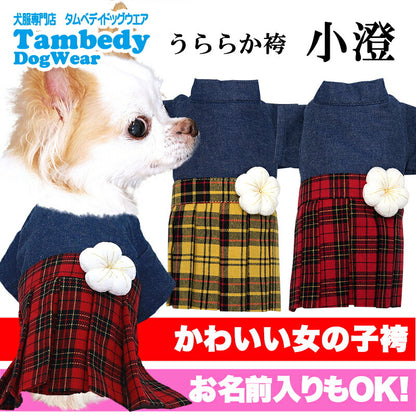 【犬服 犬 服 犬の服 秋服 冬服用】うららか袴 小澄(こすみ)《名入れ可能》【着物 和装 お正月 初詣 年賀状 七五三 前開きドッグ ペット ウェア ダックス トイプードル チワワ タムベディキュート マルチーズ】