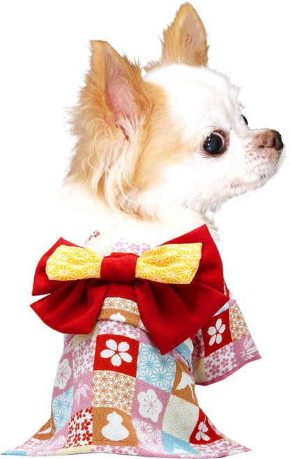 【犬 着物 犬の服】艶やか晴れ着 高麗 《名入れ可能》《コサージュ別売》【ドッグウェア ペット 着物 正月 七五三 ダックス トイプードル チワワ タムベディ かわいい マルチーズ 着せやすい】
