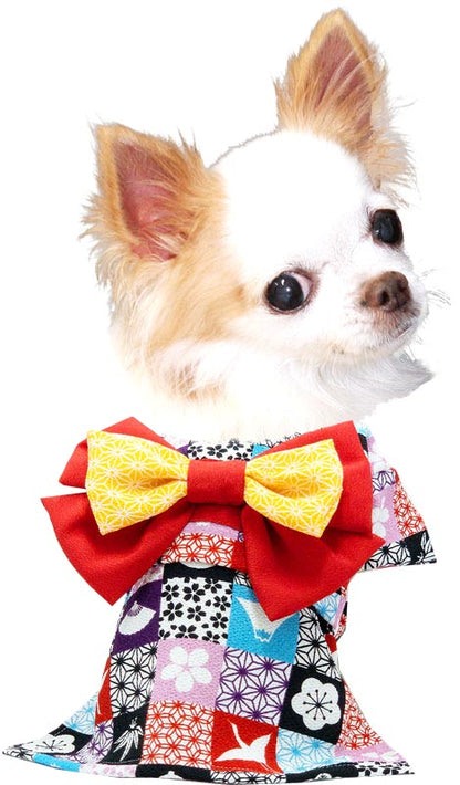 【犬 着物 犬の服】艶やか晴れ着 高麗 《名入れ可能》《コサージュ別売》【ドッグウェア ペット 着物 正月 七五三 ダックス トイプードル チワワ タムベディ かわいい マルチーズ 着せやすい】