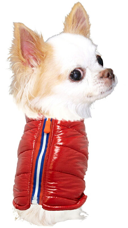 【犬服 犬 服 犬の服 秋服 冬服用】光沢がおしゃれなダウンジャケット【アウター ドッグウェア ドッグ ペット ダックス トイプードル チワワ タムベディおしゃれ ポメラニアン】[CN]