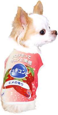 【犬 夏服 犬の服 名入れ 春服用】ひんやり 接触冷感素材 クール 愛犬のお名前入り わんこに胸キュン♪ キュキュンと【ドッグウェア トイプードル チワワ おもしろ 暑さ対策 タムベディ】(S/B/N/H/)