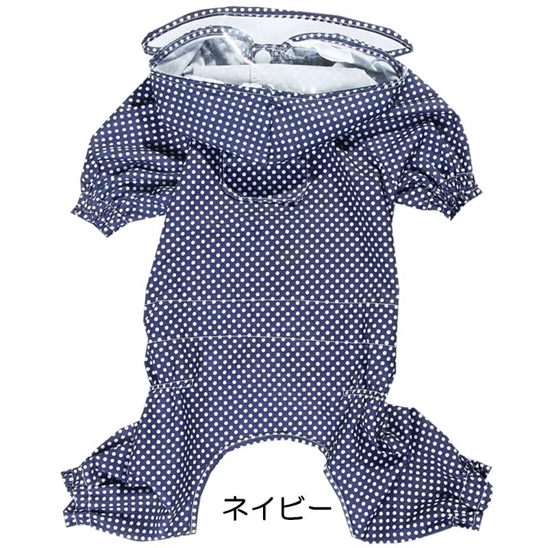 【犬服 犬 服 犬の服】リトルドットレインコート【ドッグウェア 合羽 カッパ 雨具 梅雨 お散歩 チワワ ダックス トイプードル タムベディ かわいい ポメラニアン】[CN]