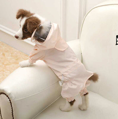 【犬服 犬 服 犬の服】リトルドットレインコート【ドッグウェア 合羽 カッパ 雨具 梅雨 お散歩 チワワ ダックス トイプードル タムベディ かわいい ポメラニアン】[CN]