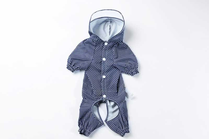 【犬服 犬 服 犬の服】リトルドットレインコート【ドッグウェア 合羽 カッパ 雨具 梅雨 お散歩 チワワ ダックス トイプードル タムベディ かわいい ポメラニアン】[CN]