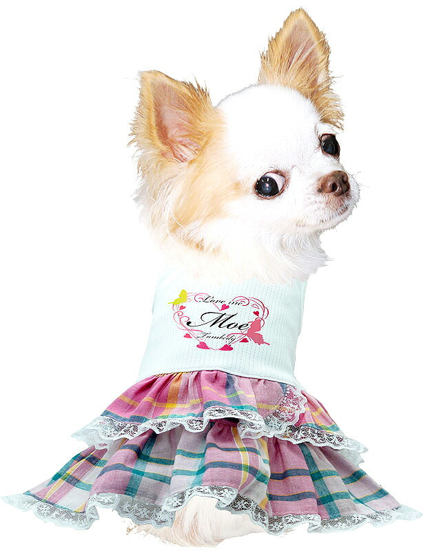 【犬服 犬 服 犬の服 ドッグウェア 名入れ 春 夏用用 涼しい】ひんやり 接触冷感素材 クール 愛犬のお名前入りラブミーワンピース【チワワ ダックス トイプードル かわいい シュナウザー 暑さ対策 タムベディ】[GI](H/)