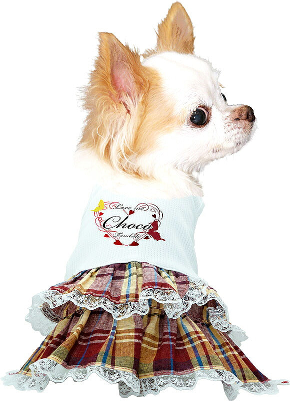 【犬服 犬 服 犬の服 ドッグウェア 名入れ 春 夏用用 涼しい】ひんやり 接触冷感素材 クール 愛犬のお名前入りラブミーワンピース【チワワ ダックス トイプードル かわいい シュナウザー 暑さ対策 タムベディ】[GI](H/)
