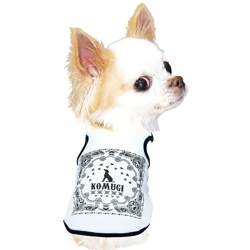【犬服 犬 服 犬の服 名入れ 春 夏服用】愛犬のお名前入り 接触冷感素材クール ラブペイズリー【ペイズリー ハート  抜け毛対策 ドッグ ペット ウェア ダックス トイプードル チワワ タムベディ かわいい マルチーズ】(S/B/T/H/)