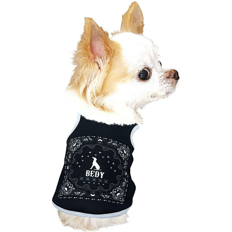【犬服 犬 服 犬の服 名入れ 春 夏服用】愛犬のお名前入り 接触冷感素材クール ラブペイズリー【ペイズリー ハート  抜け毛対策 ドッグ ペット ウェア ダックス トイプードル チワワ タムベディ かわいい マルチーズ】(S/B/T/H/)