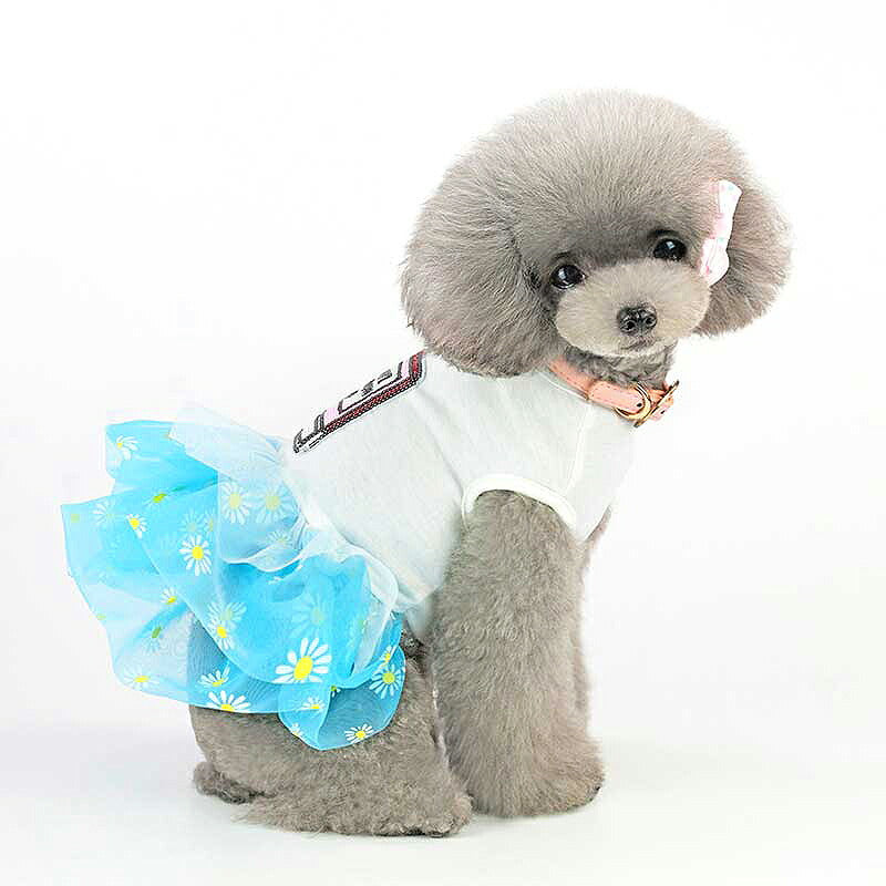 【犬 夏服 犬の服 春服用】ラブパフュームワンピース【ドッグウェア 花柄 チュール 香水 ドッグ ペット アウトレット ダックス トイプードル チワワ タムベディかわいい マルチーズ】[CN][GI]