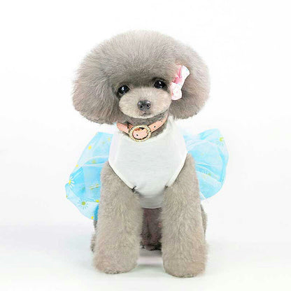【犬 夏服 犬の服 春服用】ラブパフュームワンピース【ドッグウェア 花柄 チュール 香水 ドッグ ペット アウトレット ダックス トイプードル チワワ タムベディかわいい マルチーズ】[CN][GI]