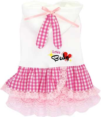 【犬服 犬 服 犬の服 名入れ】愛犬のお名前入り ラブラビット ワンピース 【ドッグウェア トイプードル チワワ ダックス おしゃれ ポメラニアン タムベディ】[GI](H/)