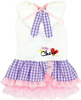 【犬服 犬 服 犬の服 名入れ】愛犬のお名前入り ラブラビット ワンピース 【ドッグウェア トイプードル チワワ ダックス おしゃれ ポメラニアン タムベディ】[GI](H/)